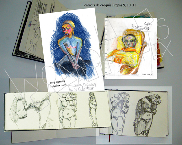 carnet de croquis au musée WS Garraud